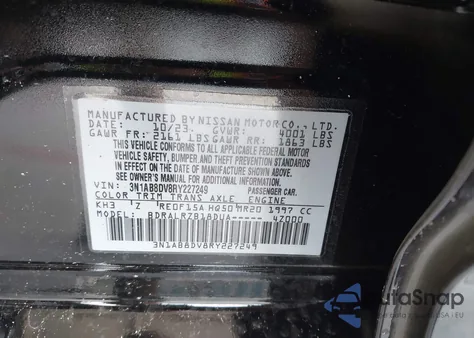 2024 Nissan Sentra Sr Xtronic Cvt z USA, uszkodzony, nr VIN 3N1AB8DV8RY227249